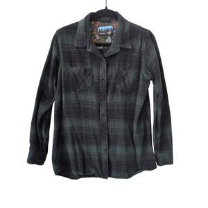 Pladra The Every Day Elite Flannel Shirt with Mushroom Cuff size M